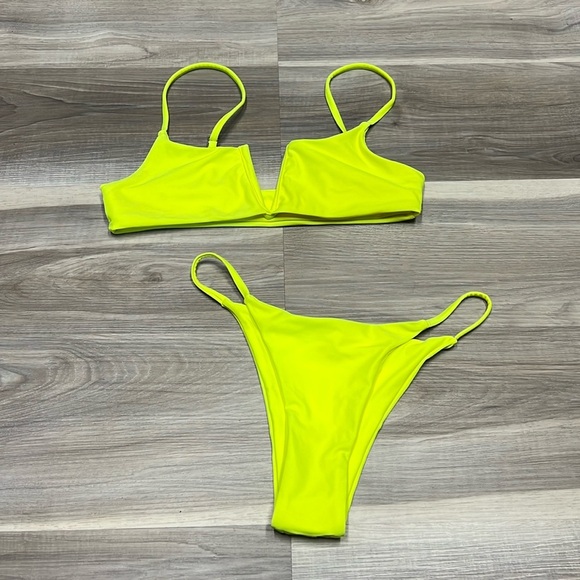 Zaful Other - Zaful neon yellow bikini size  small